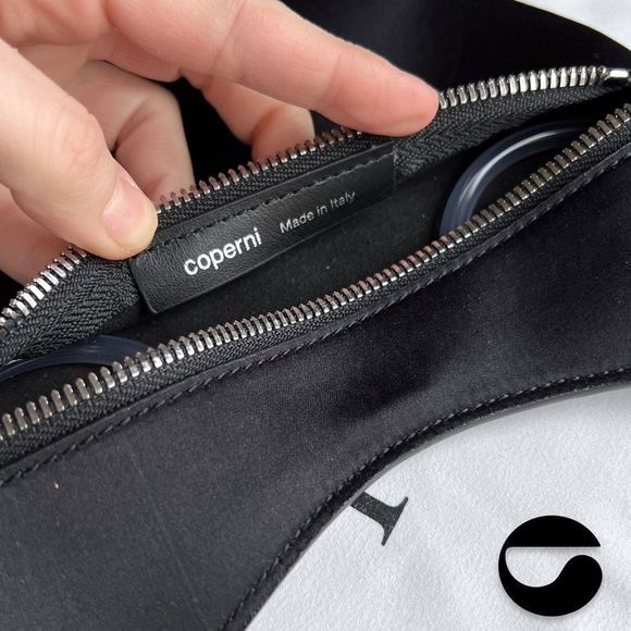 🚫SOLD ON DEPOP🚫NWT Coperni Ring Swipe Mirror Stud Black Shoulder / Top Handle - Picture 15 of 17